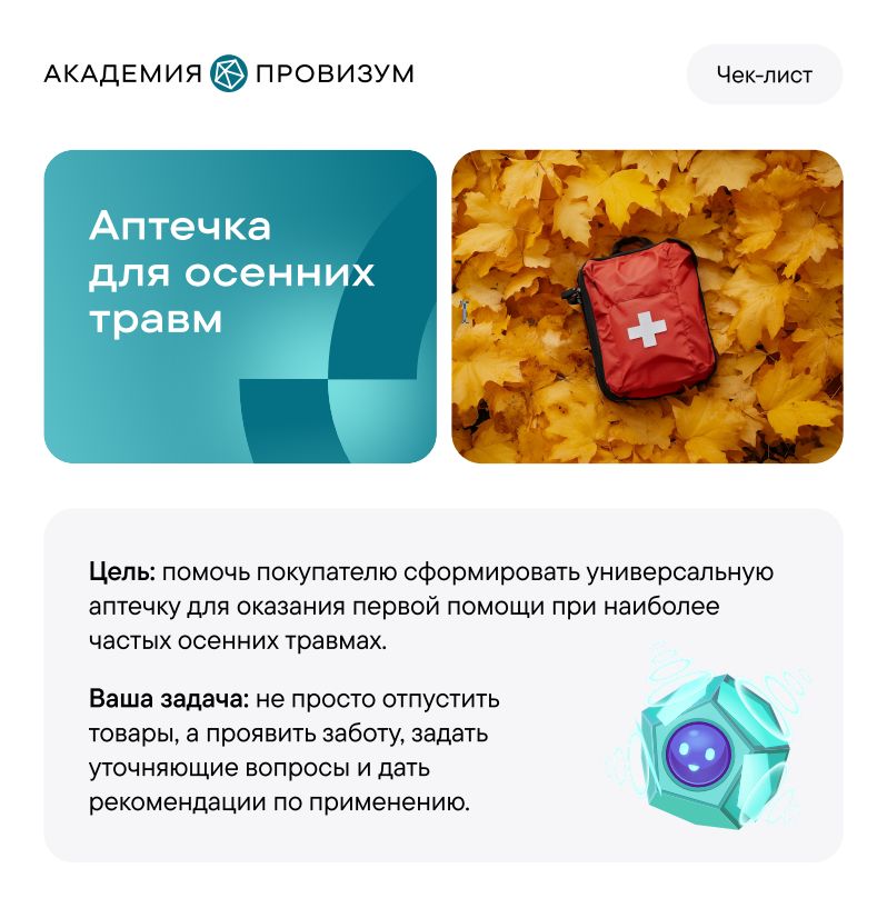 Чек-лист: аптечка для осенних травм